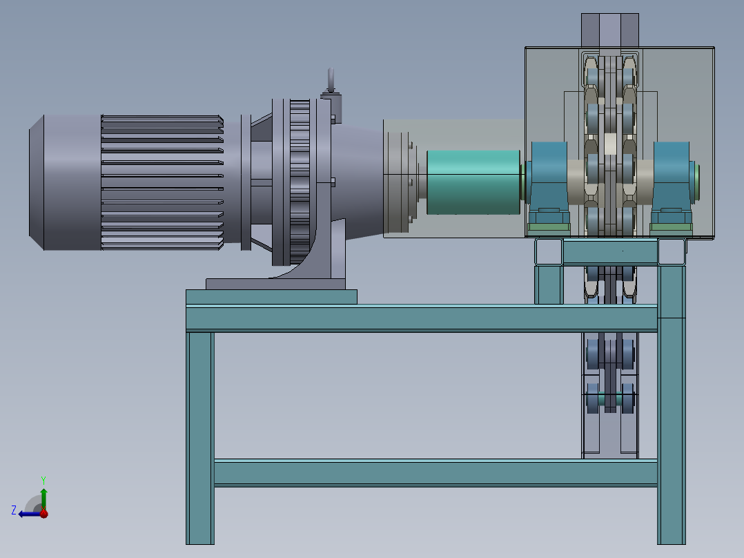 推料机 sw2020可编辑右视图