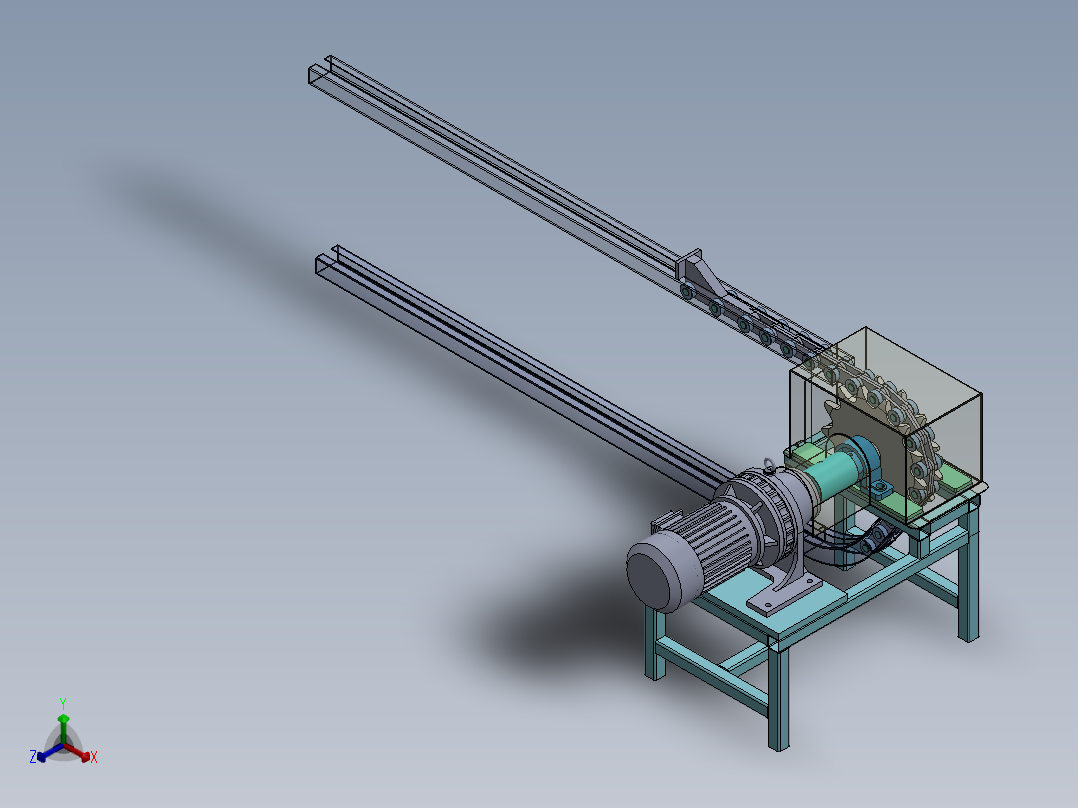 推料机 sw2020可编辑正等轴测图