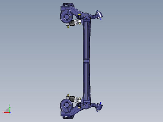 小型SUV悬架总成(麦弗逊+扭转梁)三维建模图纸 CATIA设计 附STP后视缩略图