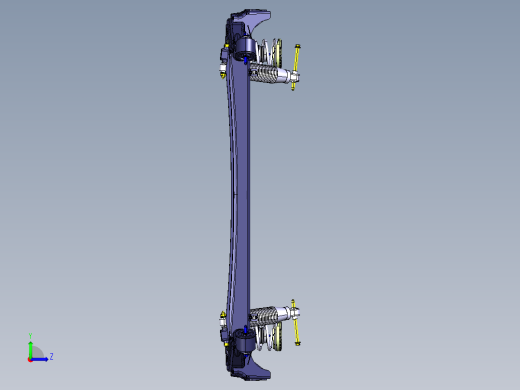 小型SUV悬架总成(麦弗逊+扭转梁)三维建模图纸 CATIA设计 附STP左视缩略图