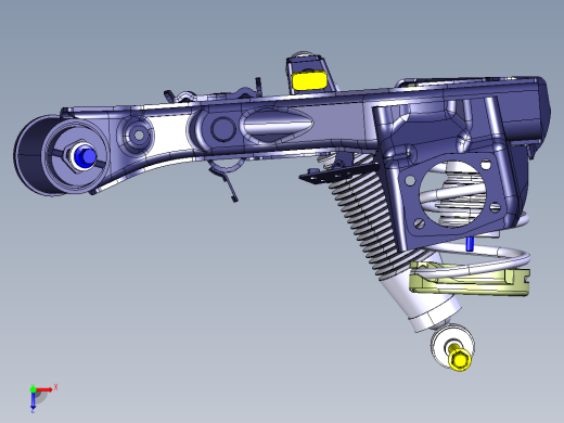 小型SUV悬架总成(麦弗逊+扭转梁)三维建模图纸 CATIA设计 附STP俯视缩略图