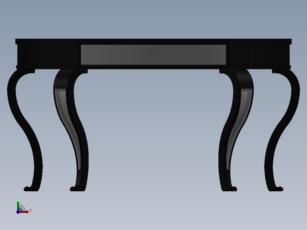 创意托架3D模型设计前视图