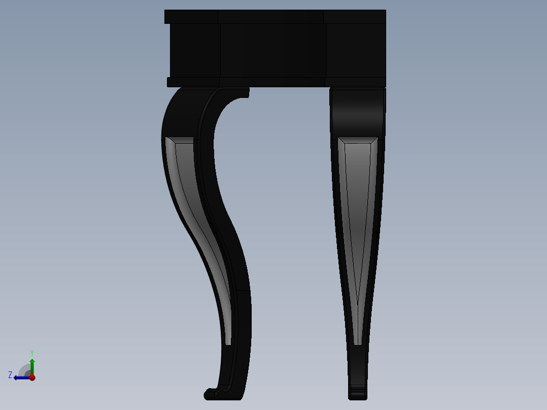 创意托架3D模型设计右视图