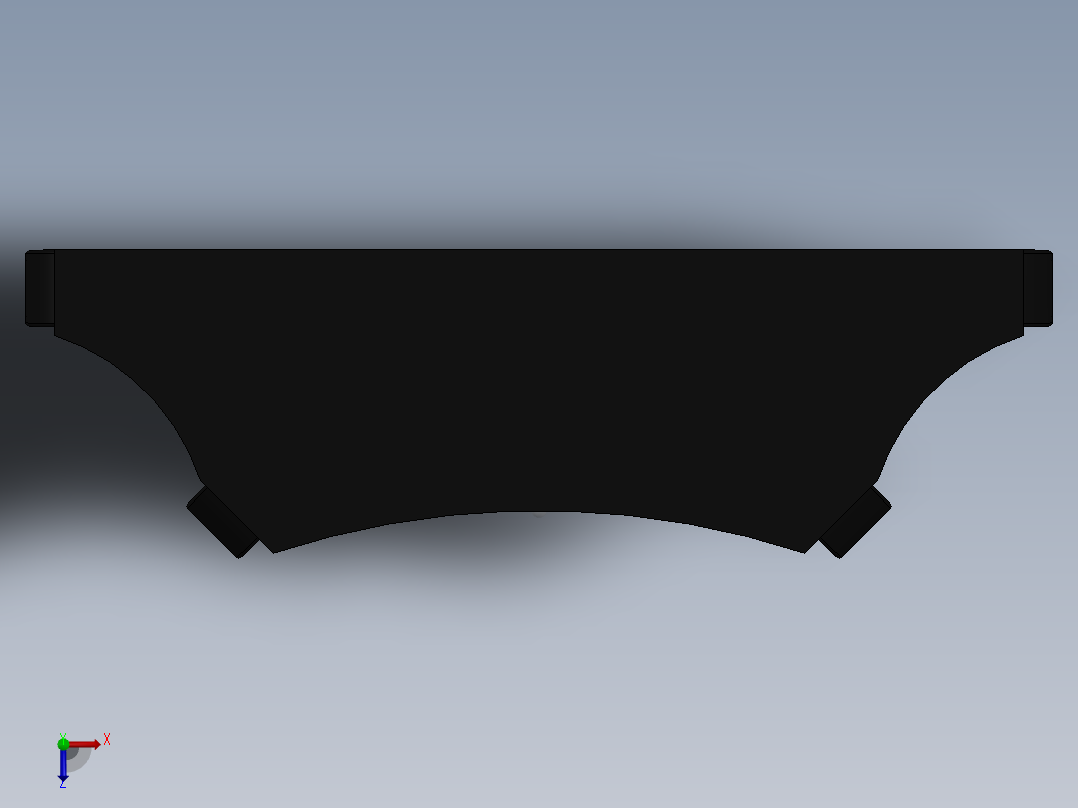 创意托架3D模型设计俯视图