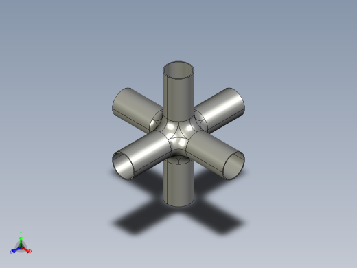 塑料六通管模型