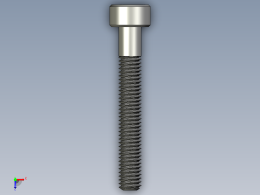 M3 x 0.5mm Thread 22mm LONG SOCKET HEAD CAP SCREW.STEP俯视缩略图