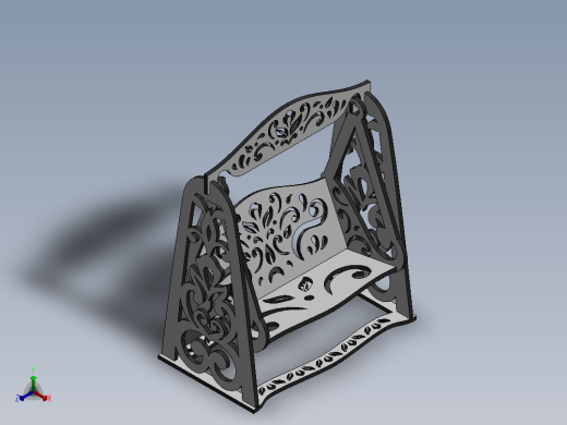 激光切割摆动木玩具-CAD格式-SolidWorks-step格式