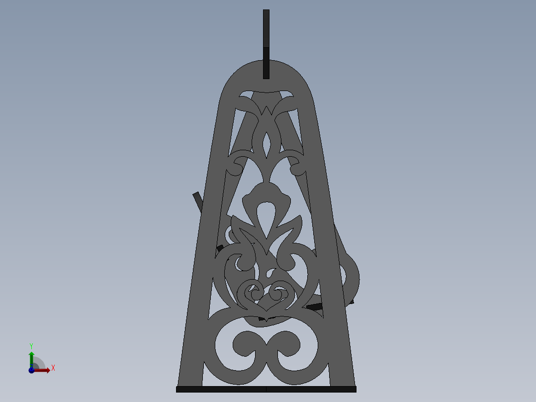 激光切割摆动木玩具-CAD格式-SolidWorks-step格式前视图