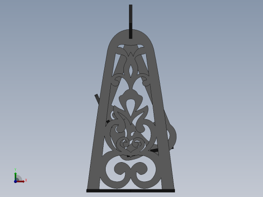 激光切割摆动木玩具-CAD格式-SolidWorks-step格式前视缩略图
