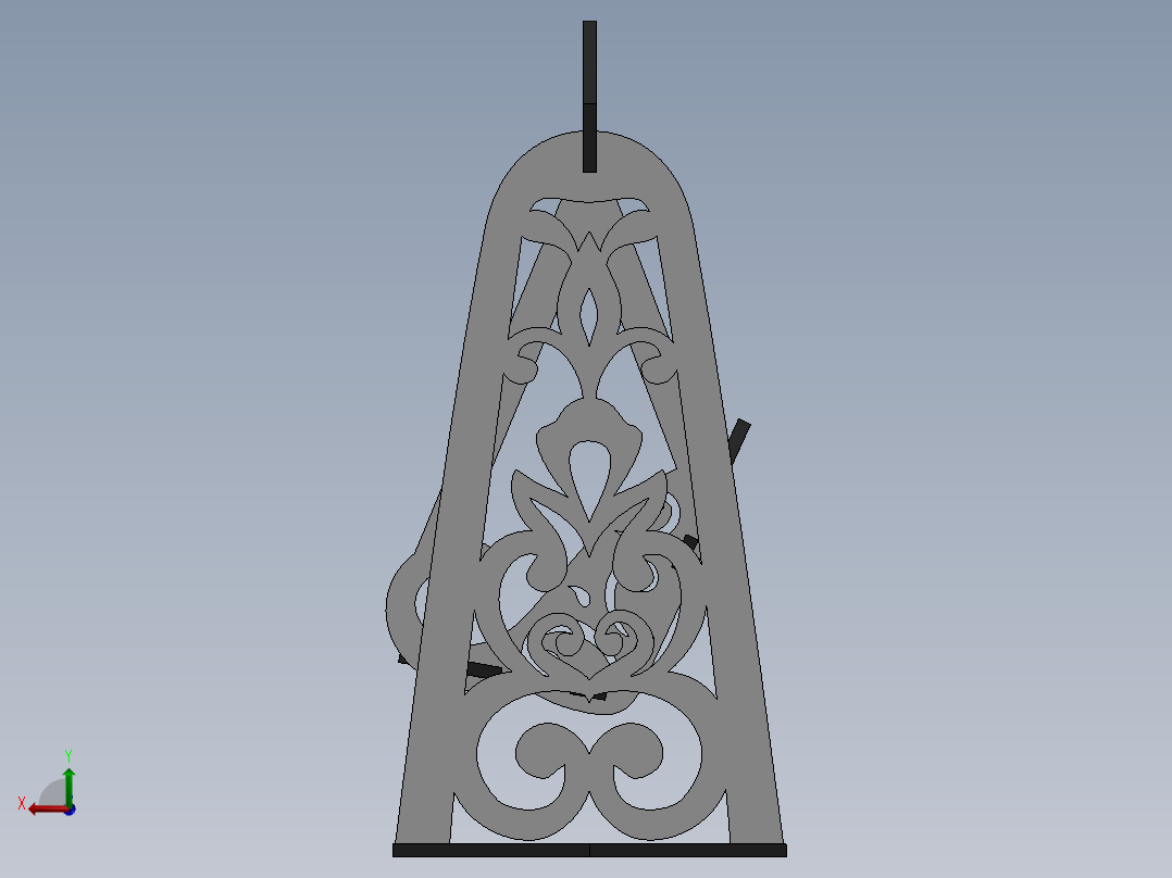 激光切割摆动木玩具-CAD格式-SolidWorks-step格式后视图
