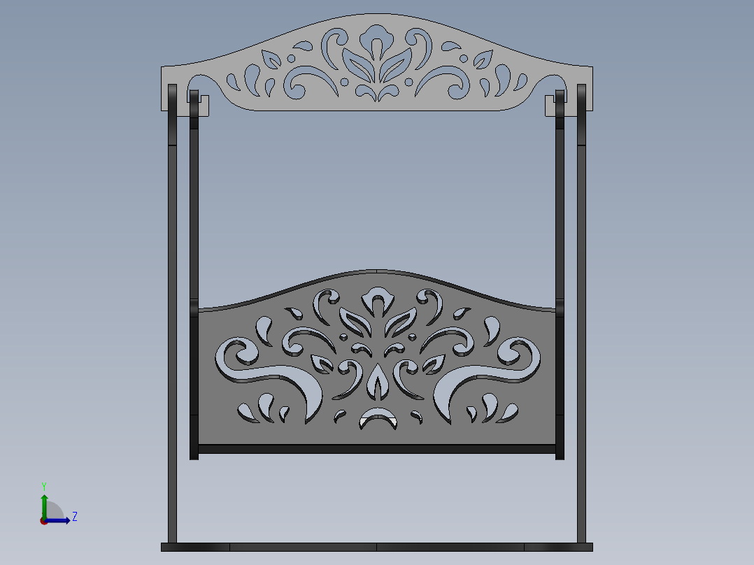 激光切割摆动木玩具-CAD格式-SolidWorks-step格式左视图