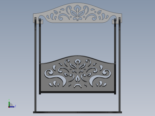 激光切割摆动木玩具-CAD格式-SolidWorks-step格式左视缩略图