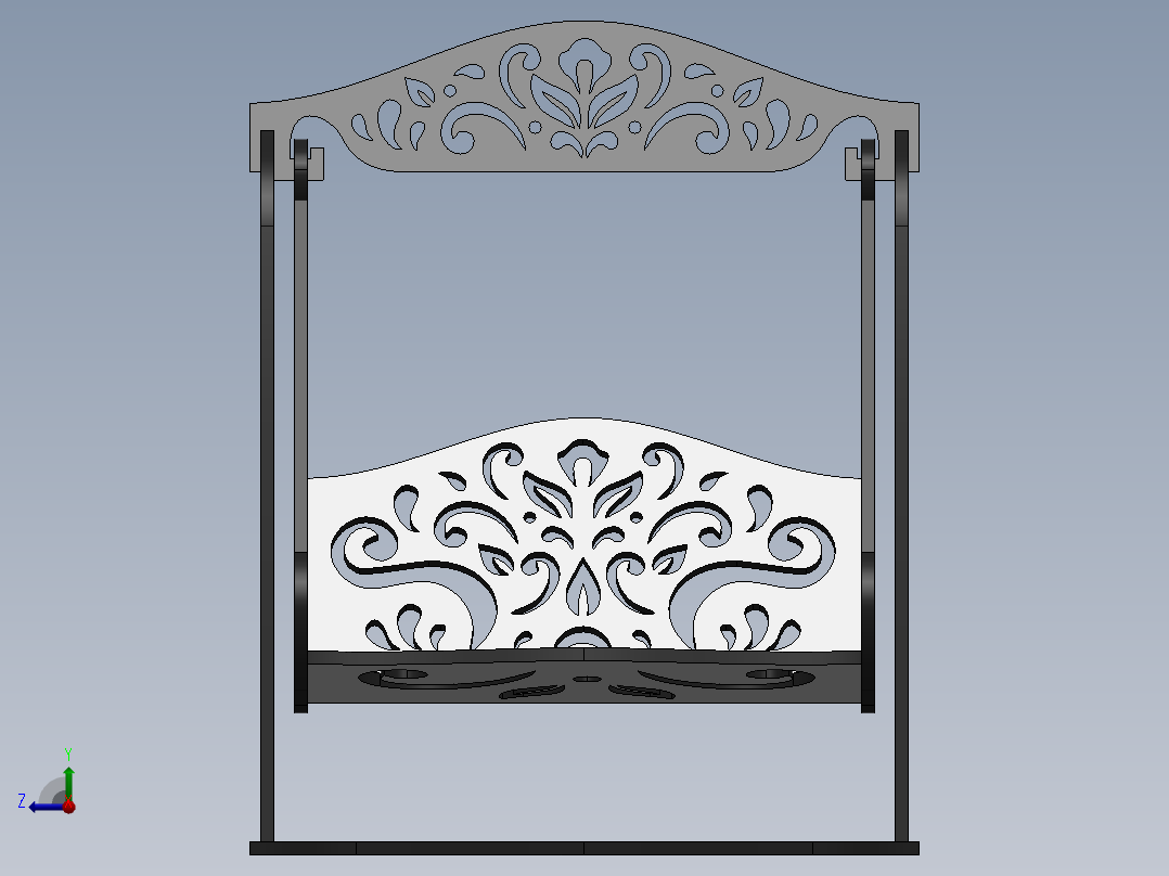 激光切割摆动木玩具-CAD格式-SolidWorks-step格式右视图