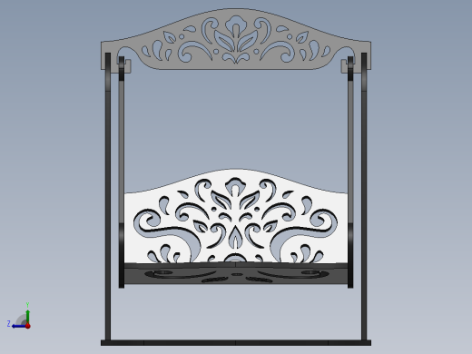 激光切割摆动木玩具-CAD格式-SolidWorks-step格式右视缩略图