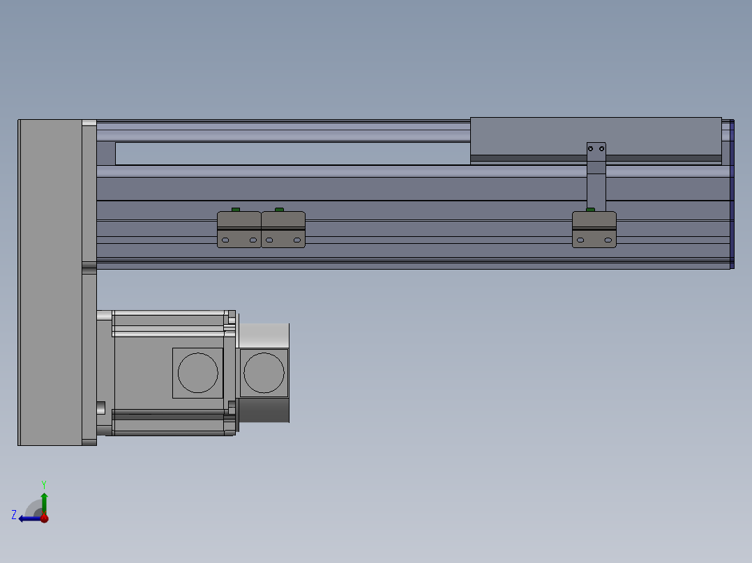 电动滑台模组SDM210下折模型右视图