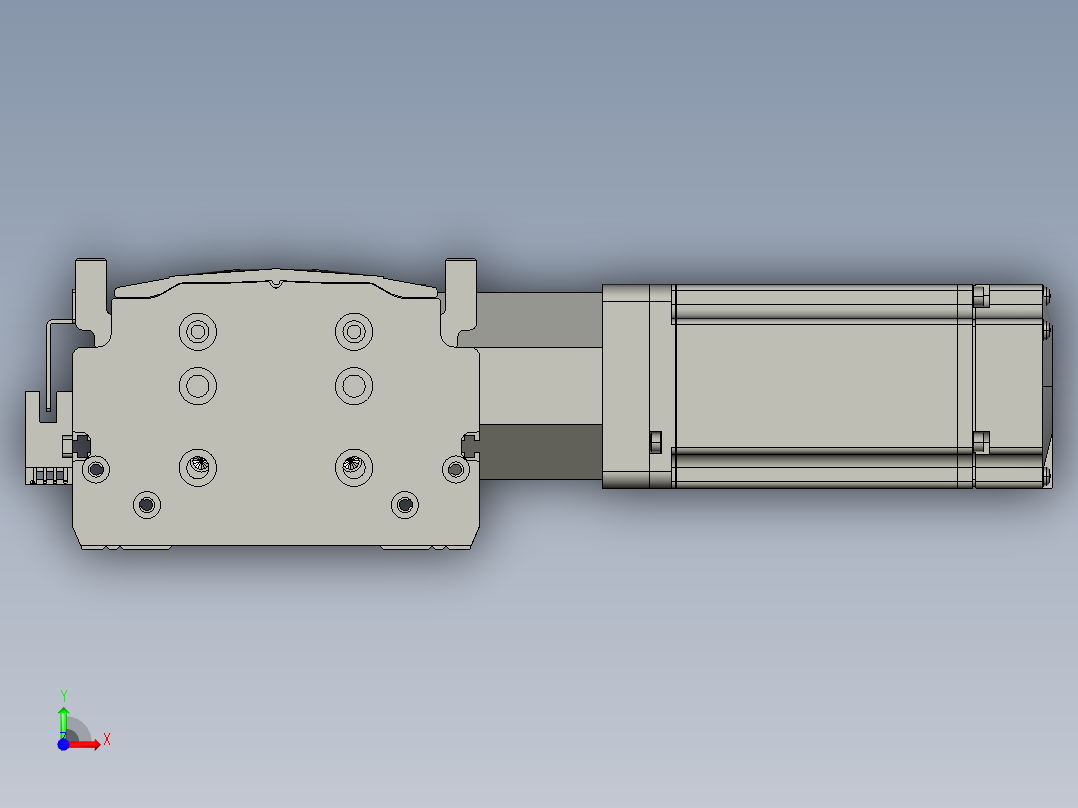 东锦同步带传动-直线滑台模组DH120B-L125-S2400-BL-P400W-C3前视图