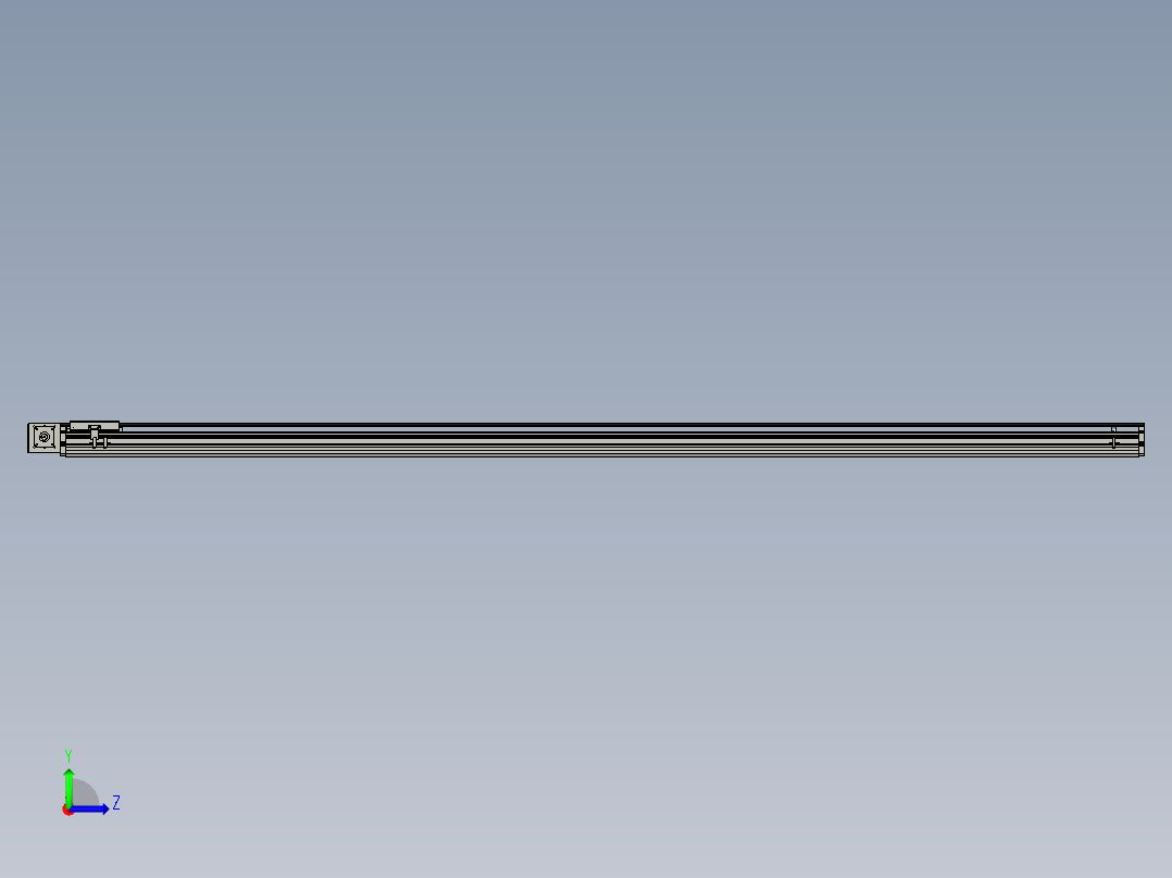 东锦同步带传动-直线滑台模组DH120B-L125-S2400-BL-P400W-C3左视图