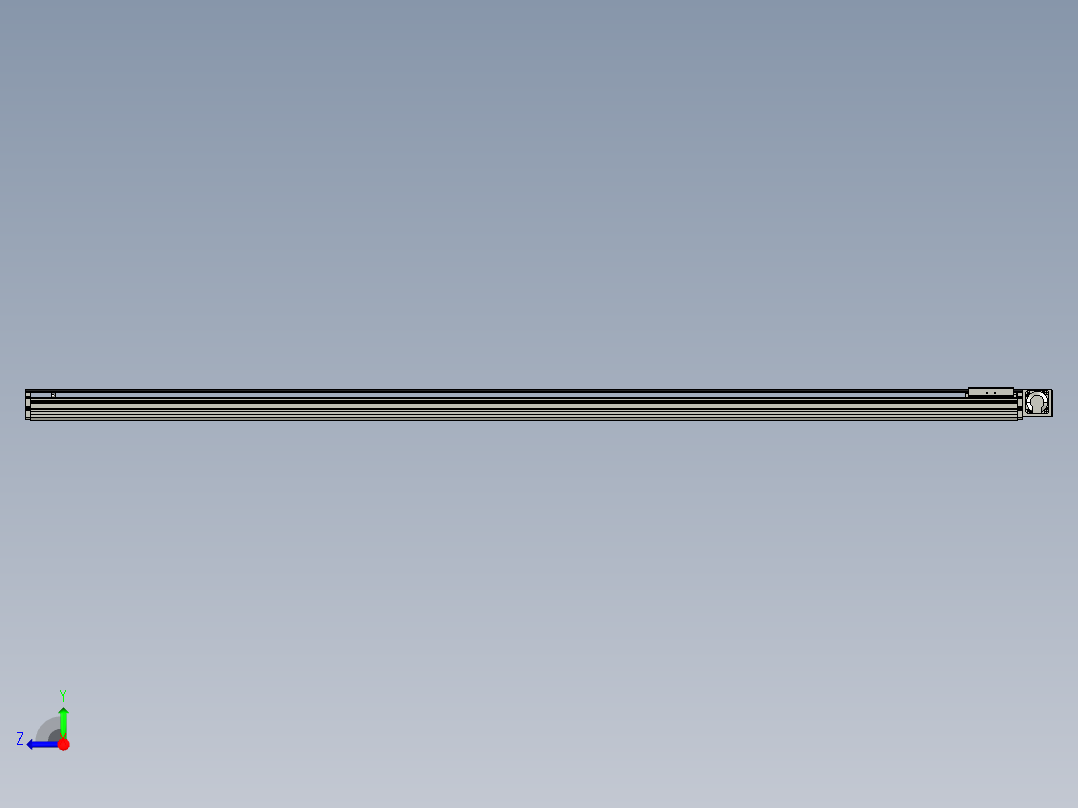 东锦同步带传动-直线滑台模组DH120B-L125-S2400-BL-P400W-C3右视图