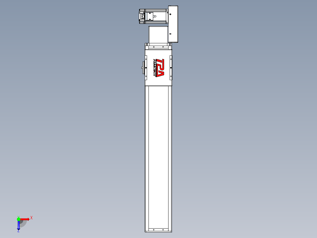 同步带全封闭直线模组TPA-HCB-110D-90-L550-ML-Y-P40-N3俯视图