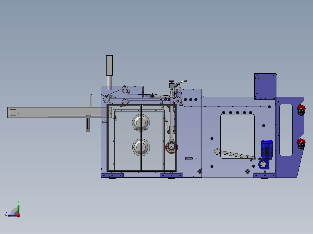 侧焊接制袋机右视图