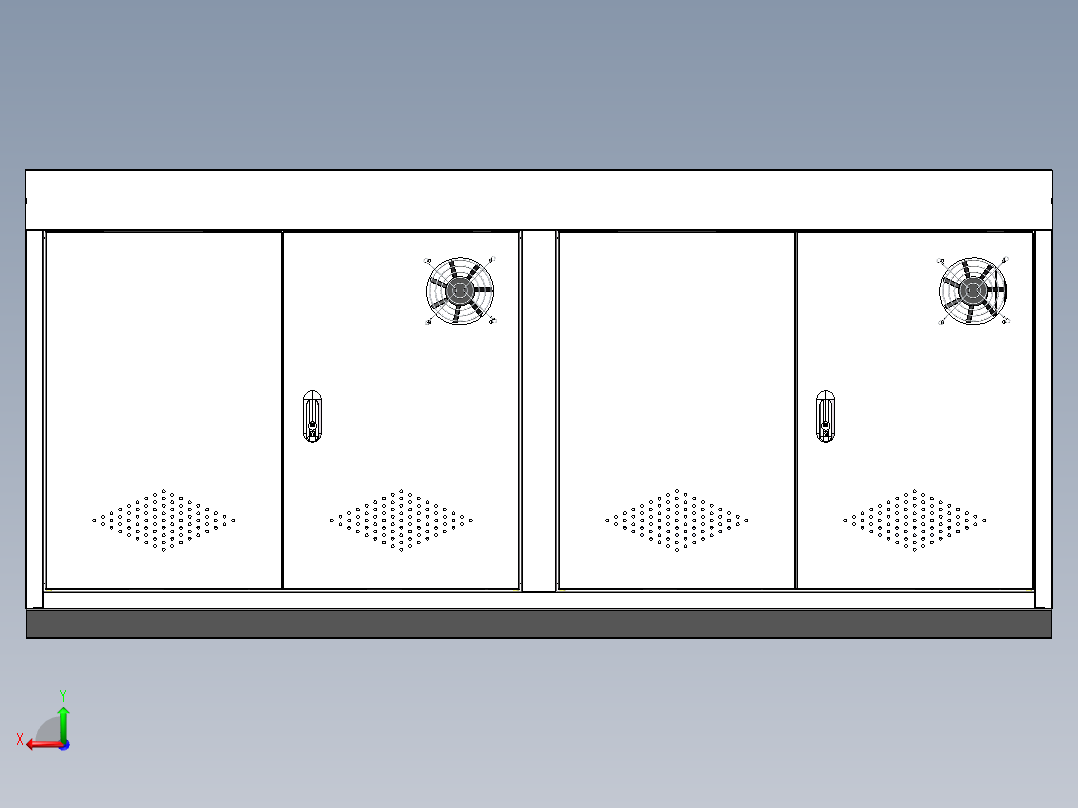 两工位控制台后视图