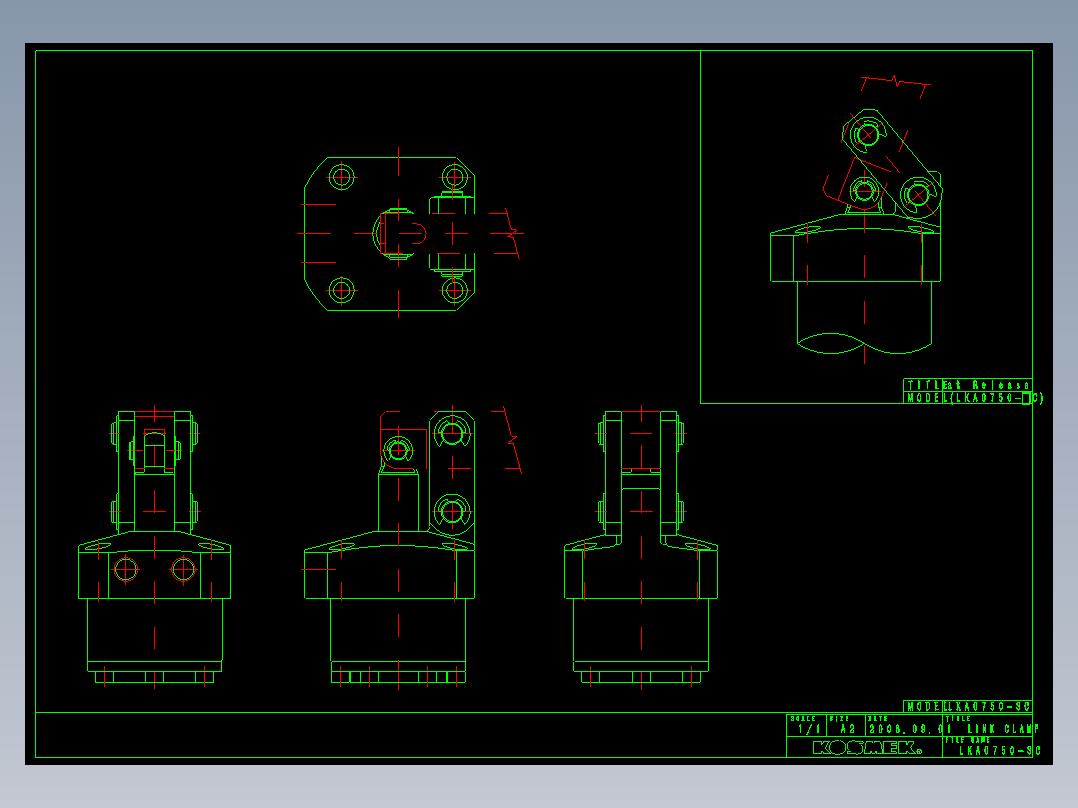 KOSMEKLKA0750-SC_rev1多系列多零件图纸模型