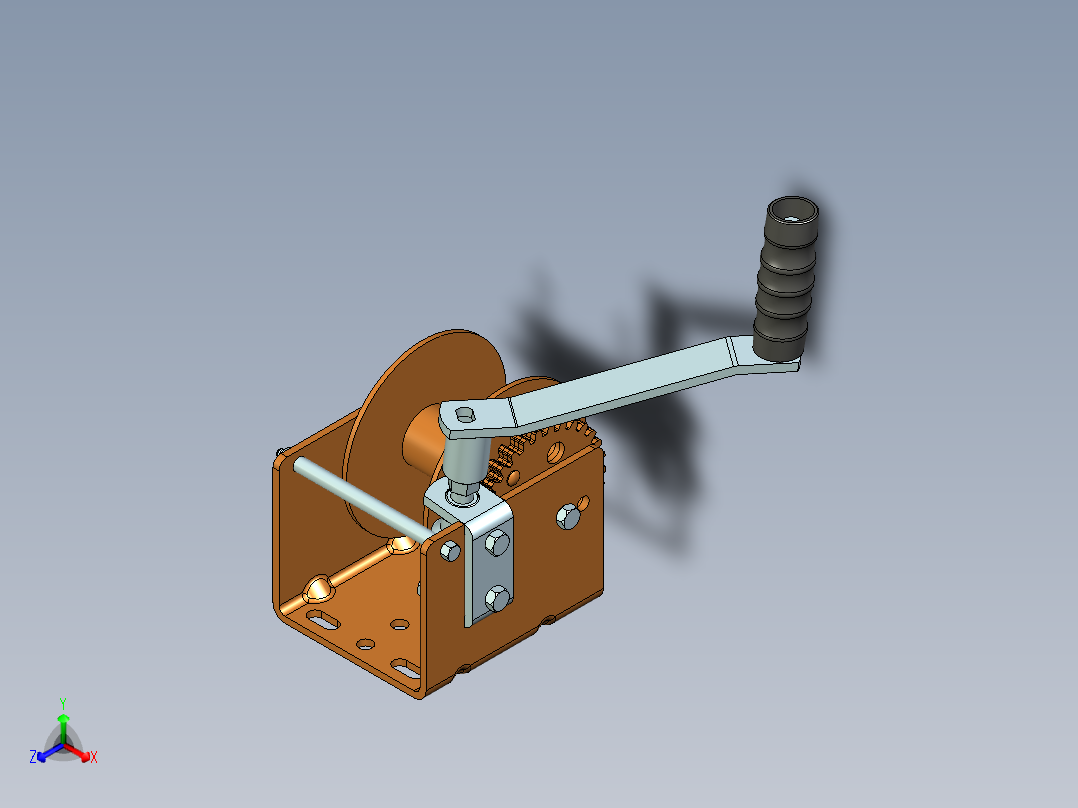 Dutton Lainson WG1500 六角驱动绞盘--stp正等轴测图