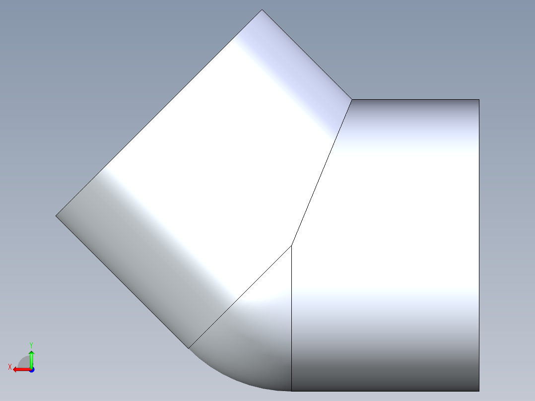 聚氯乙烯配件08-Sch80_45Elbow_SxS_817-030 _3in后视图