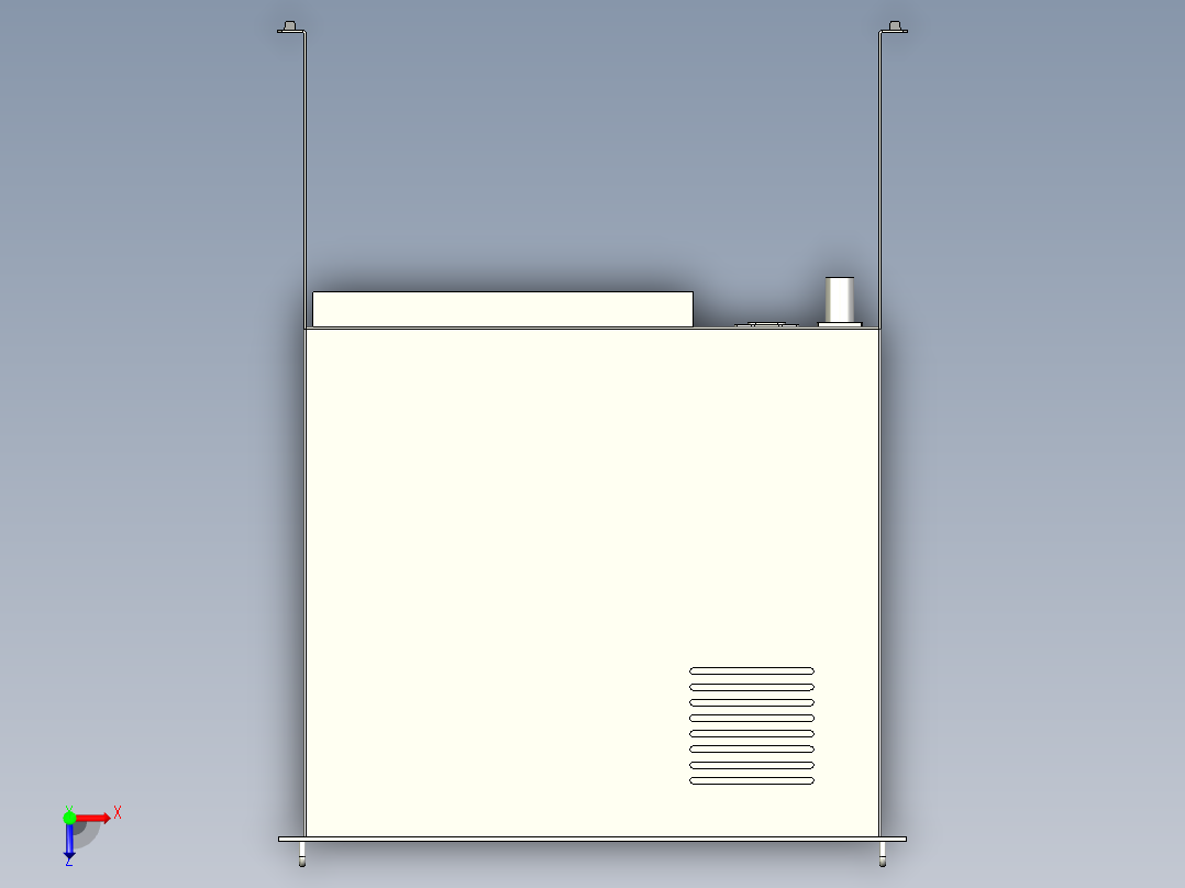 Rittal-1U工控机消防用-7338.221俯视图