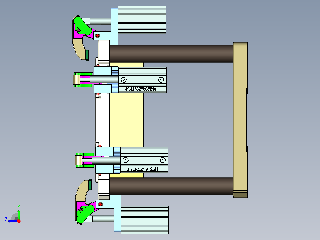 CS19-C-CNC1-180711笔记本CNC工装夹具三维模型右视图