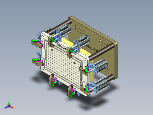 CS19-C-CNC1-180711笔记本CNC工装夹具三维模型正等轴测缩略图