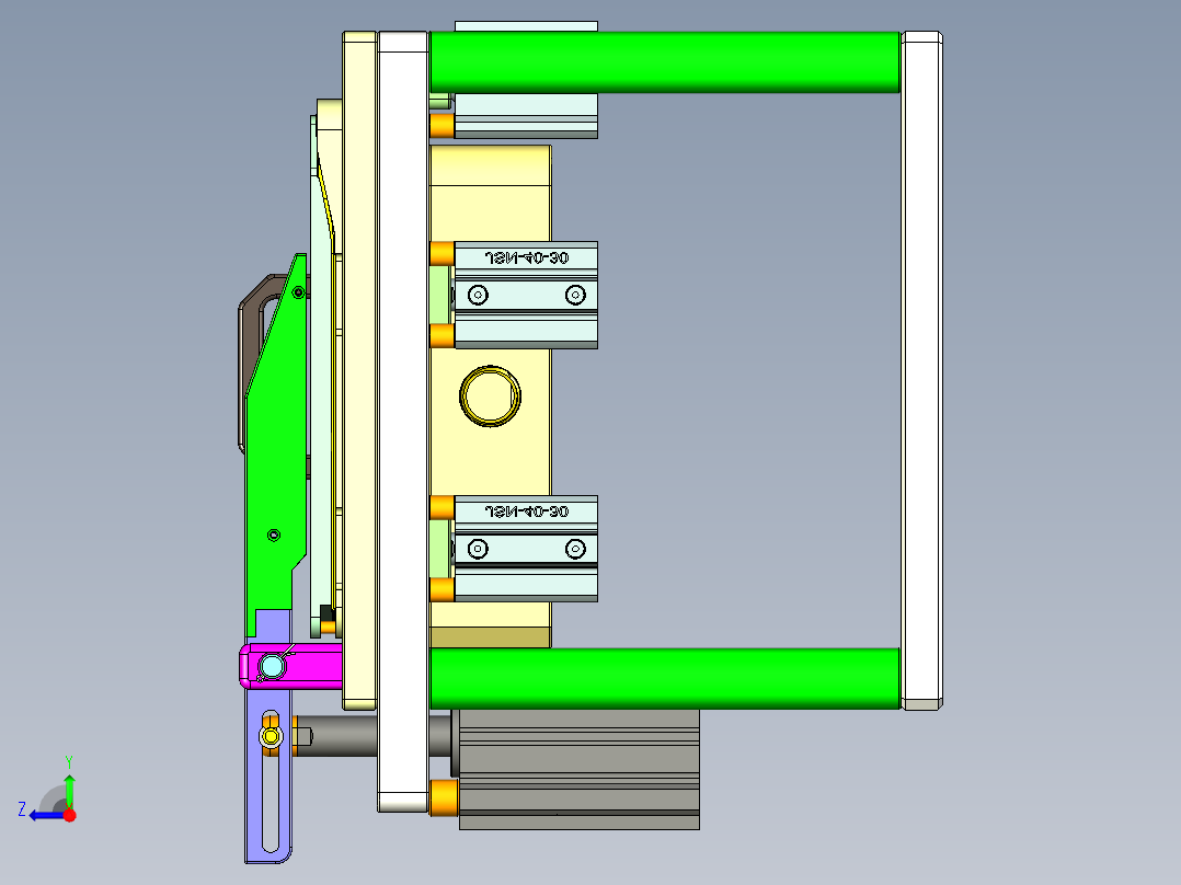 aap10_lcd_cover_al-笔记本CNC工装夹具三维模型CNC3-1110右视图