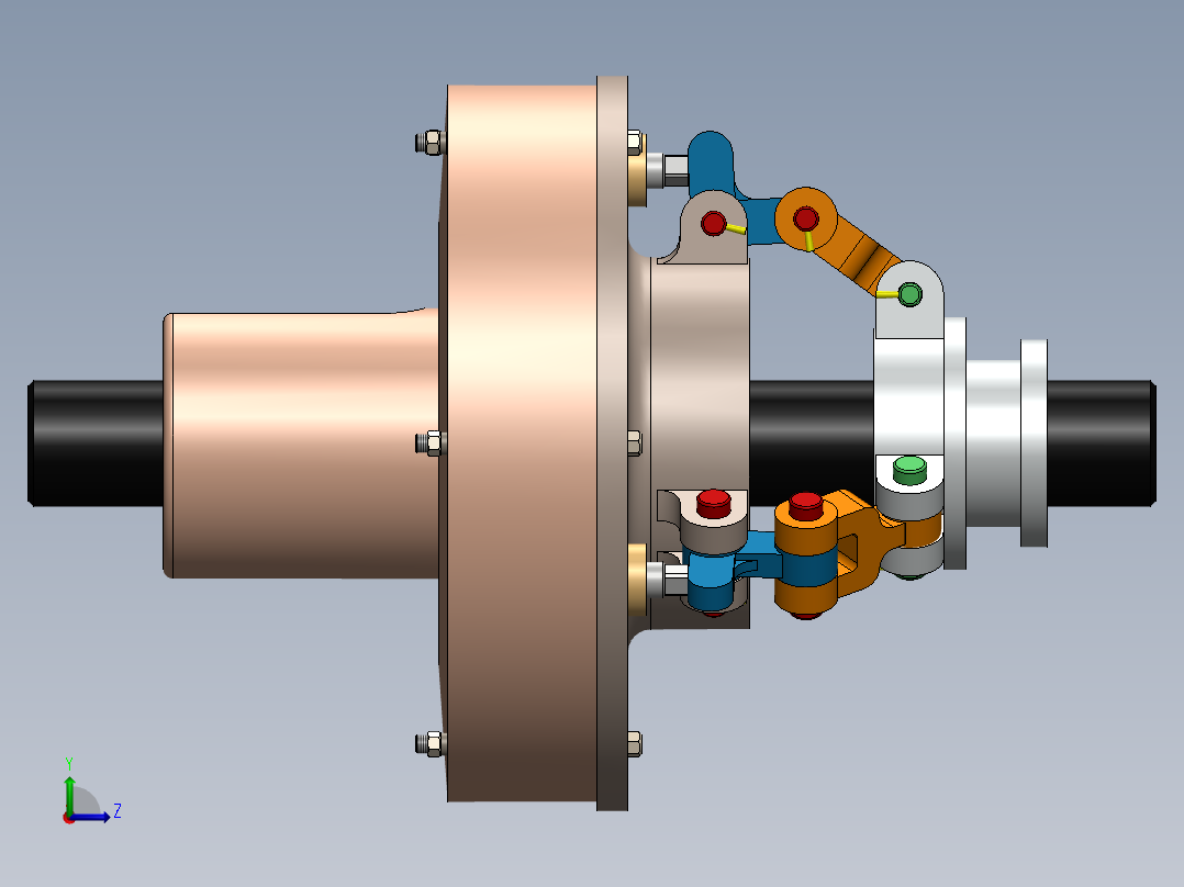 多盘离合器sw18可编辑左视图