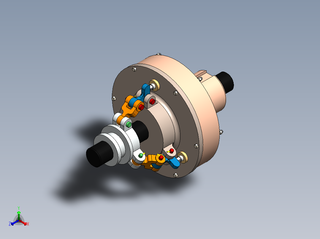 多盘离合器sw18可编辑正等轴测图