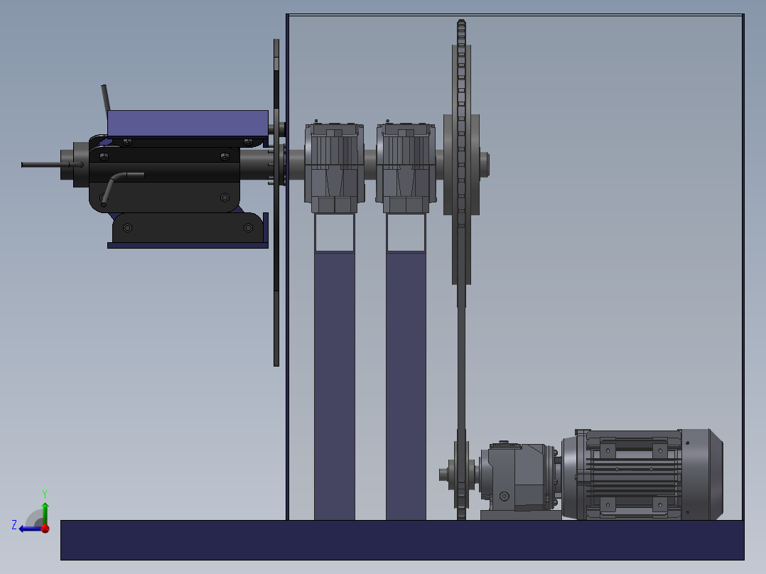 收卷／放卷机sw18右视图