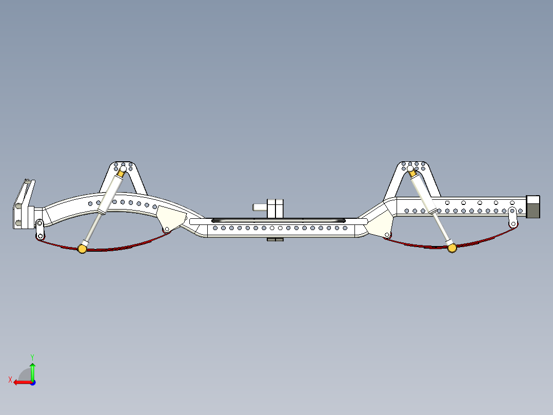 底盘带板簧后视图