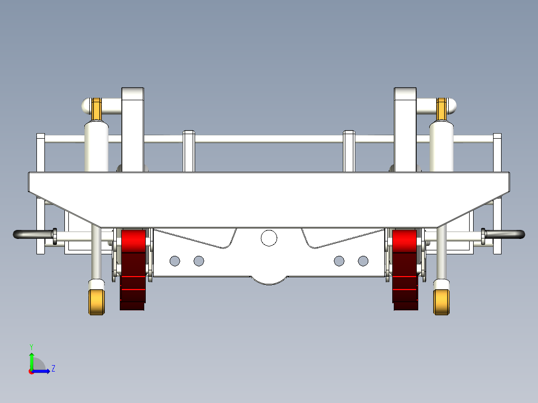 底盘带板簧左视图