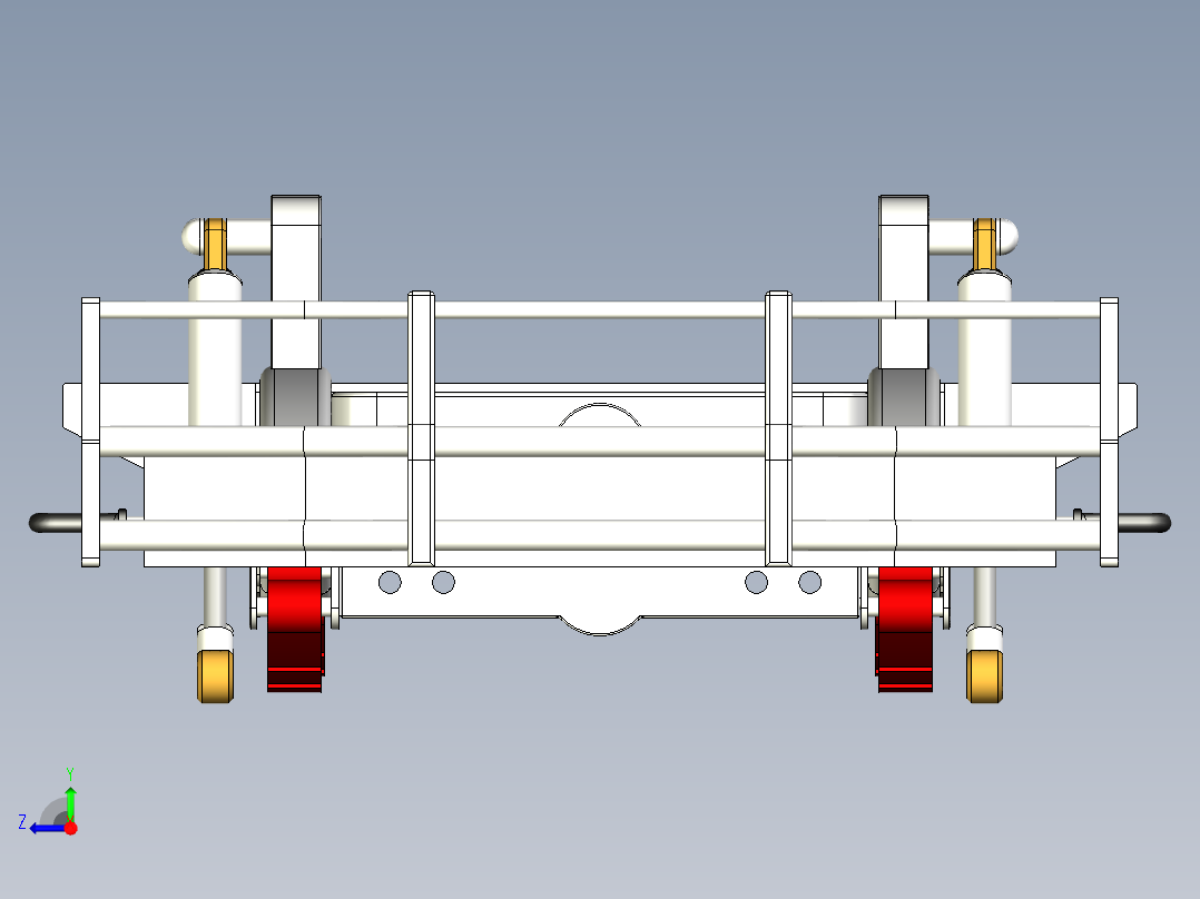 底盘带板簧右视图