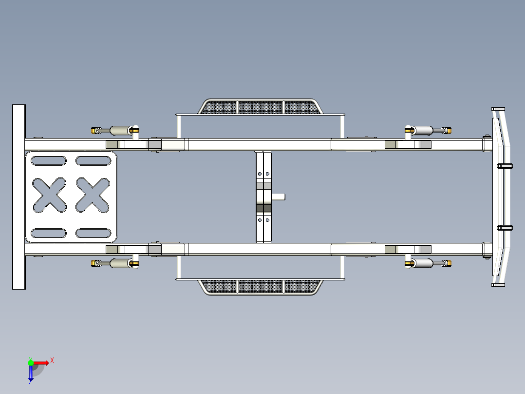 底盘带板簧俯视图