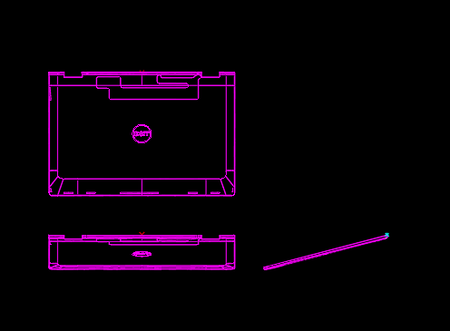 3C类电脑外壳转轴折弯模具设计图
