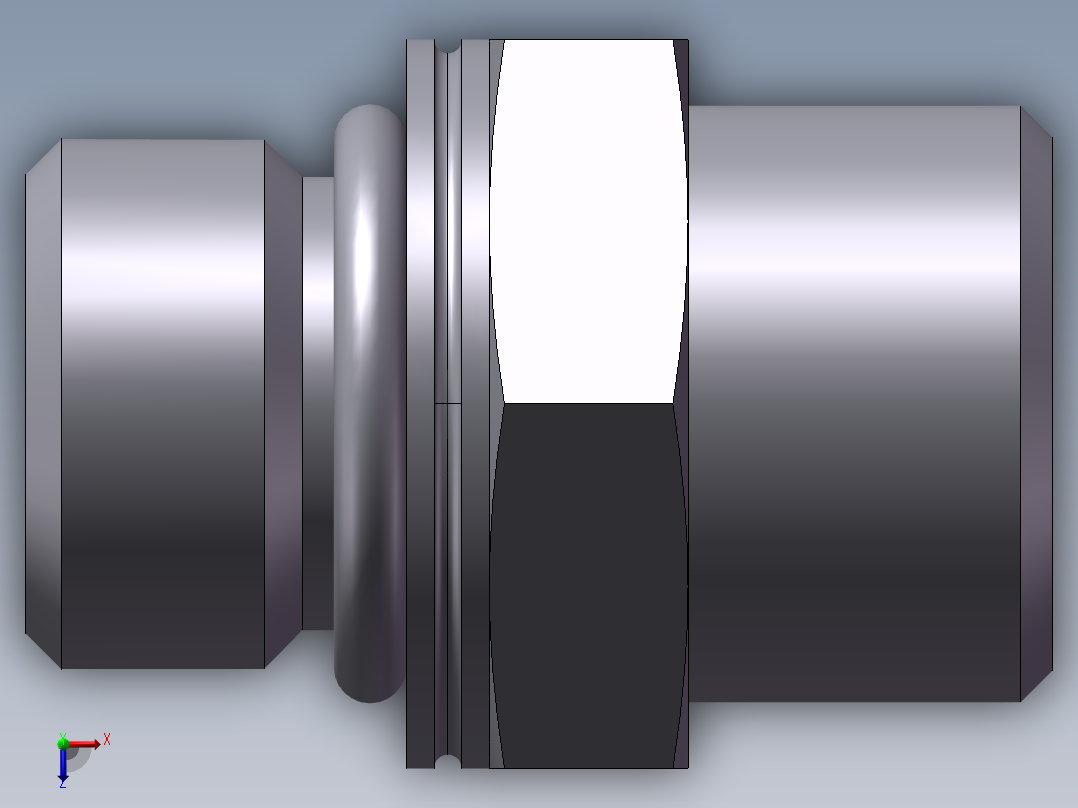 公制螺纹O圈密封、1CH-18-16俯视图