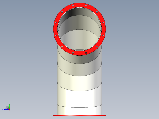 管弯头带法兰右视缩略图