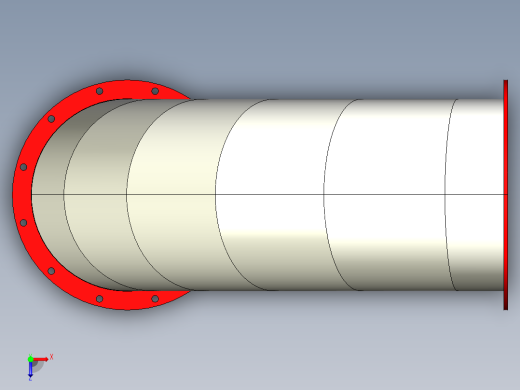 管弯头带法兰俯视缩略图