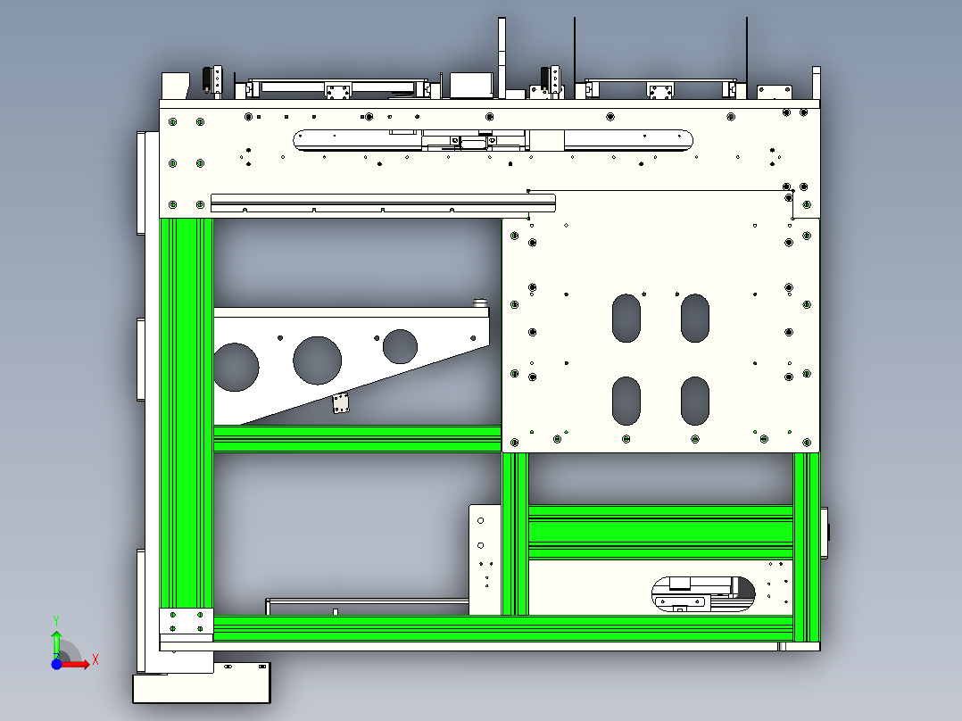 托盘下料机构前视图
