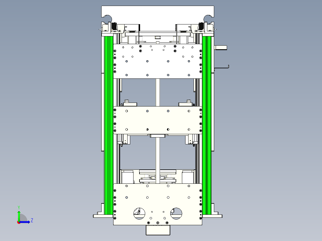 托盘下料机构左视图