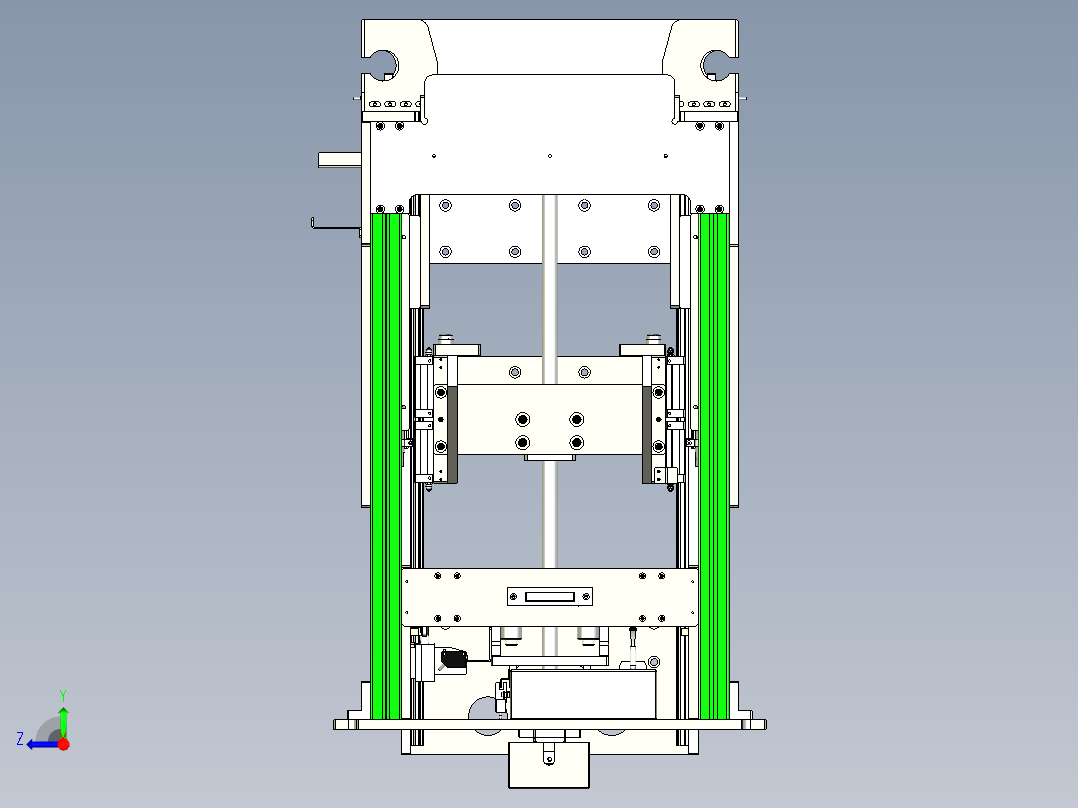 托盘下料机构右视图
