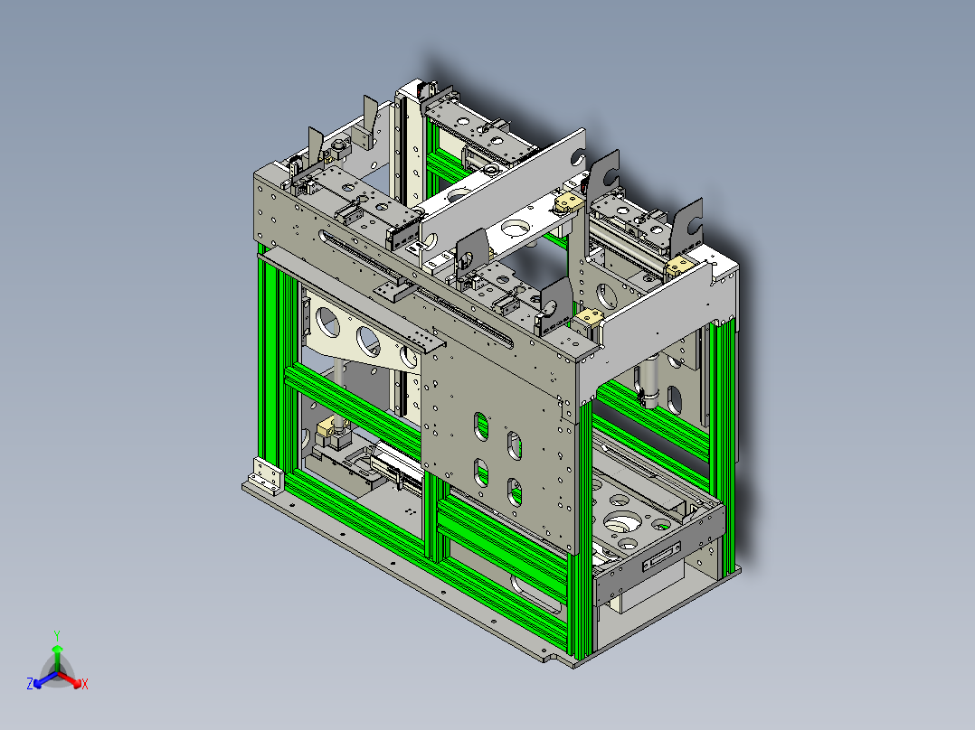 托盘下料机构正等轴测图