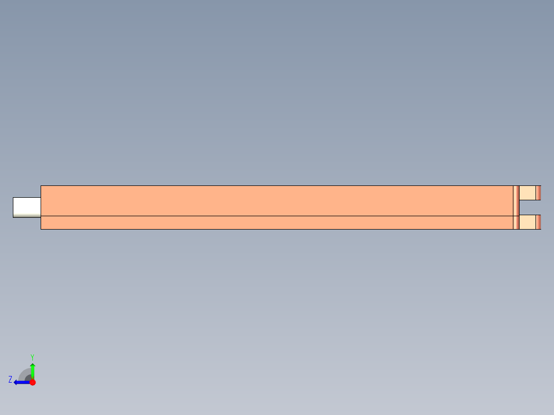 一种迷你电动推杆的设计右视图