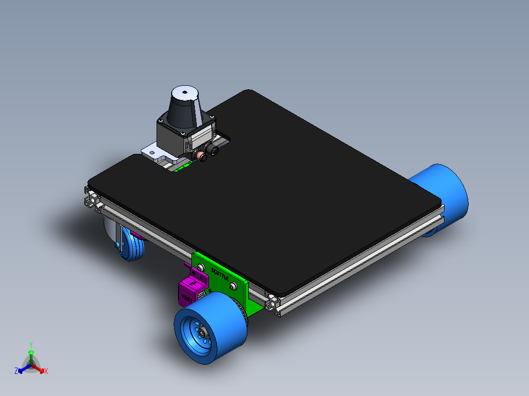 AGV小车、AGV(172)正等轴测图