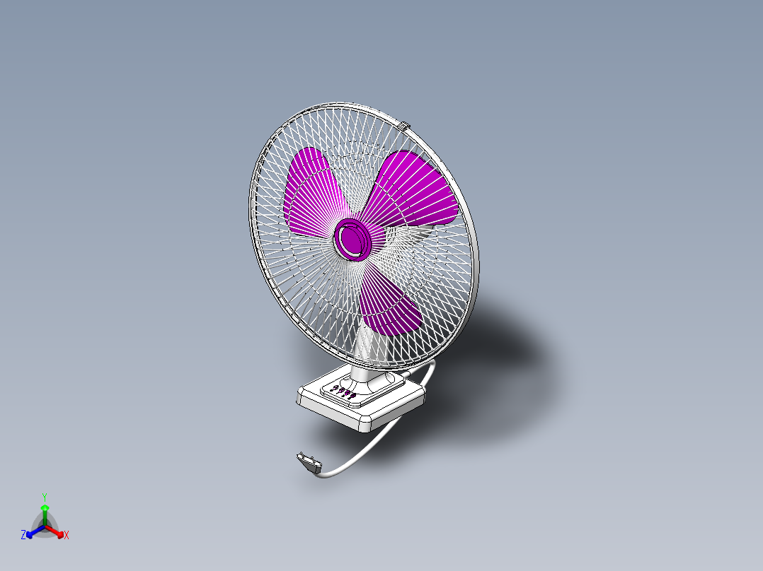 风扇(2)正等轴测图